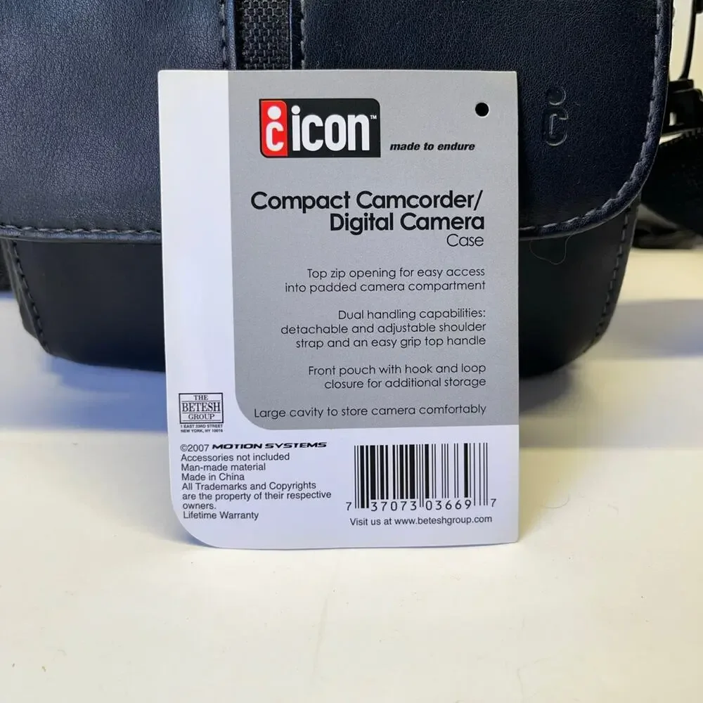 COMPACT DIGITAL CAMERA CASE WITH STRAP BLACK EXTRA STORAGE